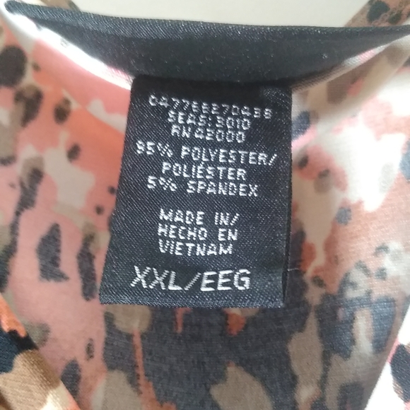 Flattering Professional Sleeveless Knit Top Twist Neck Bust Earth Tones Sze. XXL - Picture 3 of 10